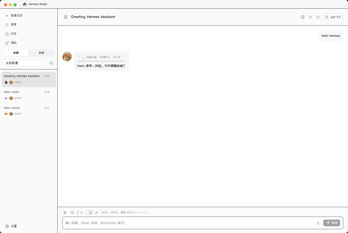 Hermes Studio 界面预览